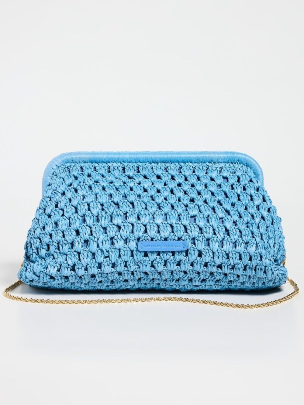 Loeffler Randall Trudie Frame Clutch Raffia Shoulder Crossbodybag handbag